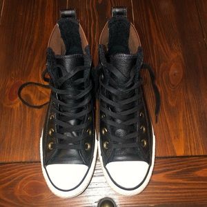 Fur lined Converse boots